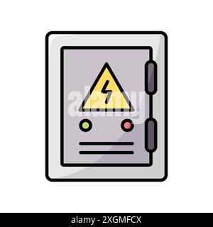 electrical panel icon vector design template in white background Stock Vector