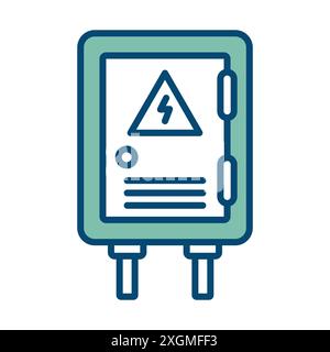 electrical panel icon vector design template in white background Stock Vector