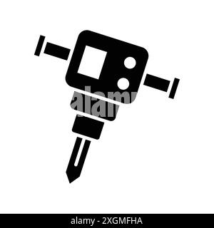 jack hammer icon vector design template in white background Stock Vector