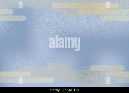 Seamless Vector Background Illustration Decorated With Japanese Abstract Vintage Pattern. Horizontally Repeatable. Stock Vector