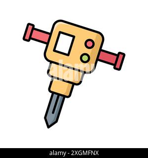 jack hammer icon vector design template in white background Stock Vector