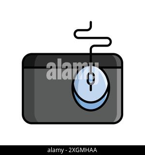 mouse pad icon vector design template in white background Stock Vector