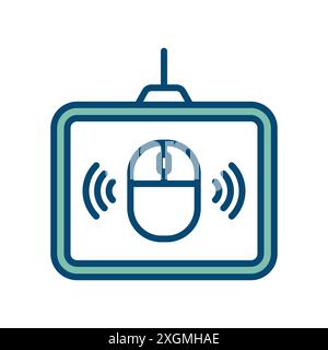 mouse pad icon vector design template in white background Stock Vector