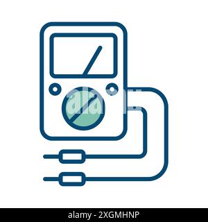 multimeter icon vector design template in white background Stock Vector