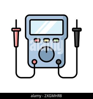 multimeter icon vector design template in white background Stock Vector