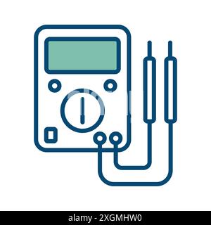multimeter icon vector design template in white background Stock Vector