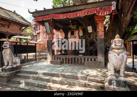 The Palace and Temples of Bhaktapur in Kathmandu Nepal Stock Photo