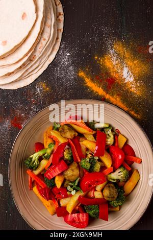 Sabji, vegetable stew, Indian, homemade, no people Stock Photo