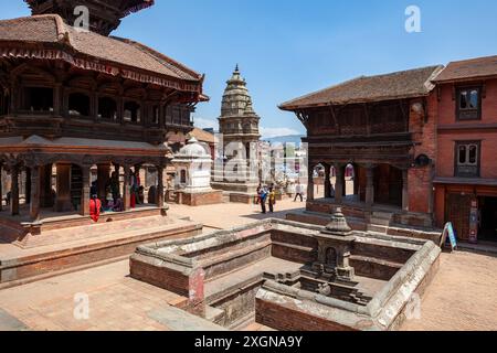 The Palace and Temples of Bhaktapur in Kathmandu Nepal Stock Photo