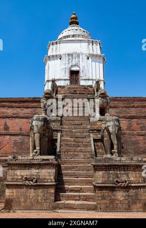 The Palace and Temples of Bhaktapur in Kathmandu Nepal Stock Photo