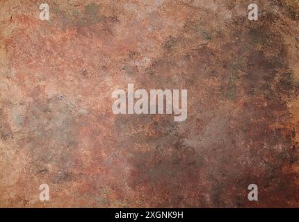 Abstract background, painted, rust effect, beige-brown, horizontal, no people Stock Photo