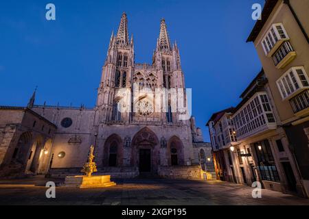 Burgos cathedral, Santa Iglesia Catedral Basilica Metropolitana de Santa Maria, Burgos province, Spain Stock Photo