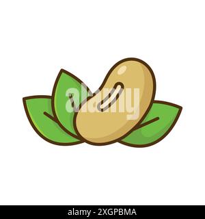 soybean icon vector design template in white background Stock Vector