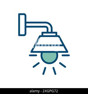 wall lamp icon vector design template in white background Stock Vector