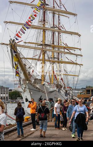 The Tall Ships Races 2024 Helsinki. Dar Mlodziezy Stock Photo