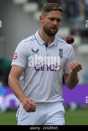 London, UK. 10th July, 2024. LONDON, United Kingdom, JULY10: C Woakes during Rothesay Test its Test Day 1 of 5 match between England vs West Indies at The Lord's Cricket Ground, London on 10th July, 2024 Credit: Action Foto Sport/Alamy Live News Stock Photo