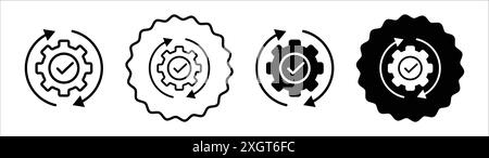 Consistency icon logo sign vector outline in black and white color Stock Vector