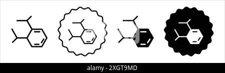 Phthalate free icon logo sign vector outline in black and white color Stock Vector