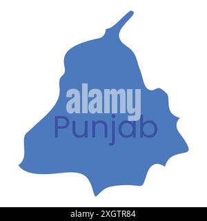 Punjab State Map Vector Icon. India Punjab Province State icon. Punjab Map Stock Vector