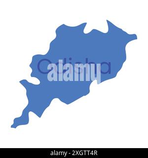 Odisha State Map Vector Icon. India Odisha Province State icon. Odisha Map Stock Vector