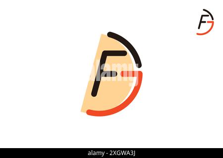 Letter FJ Logo Design Template. Creative Abstract Letter FJ Icon Vector Illustration Stock Vector