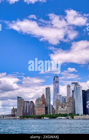 The Manhattan, New York City, New York skyline. Stock Photo