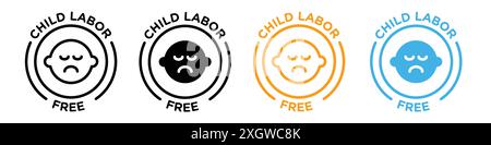 No Child labour Icon. Stop child labour. Vector Icon Stock Vector Image ...