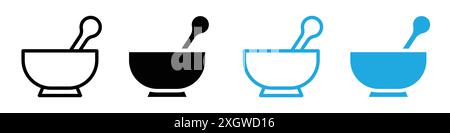 Homeopathy icon logo sign vector outline in black and white color Stock Vector