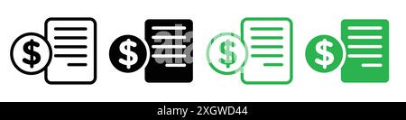 Insurance policy icon logo sign vector outline in black and white color Stock Vector