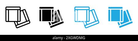 Handkerchief icon logo sign vector outline in black and white color Stock Vector
