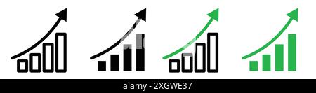 Improvement icon logo sign vector outline in black and white color Stock Vector