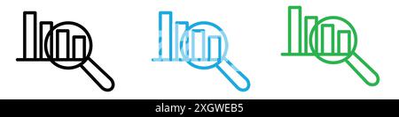 Prediction icon logo sign vector outline in black and white color Stock Vector