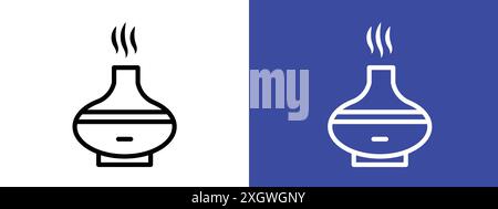 Diffuser icon logo sign vector outline in black and white color Stock Vector