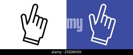 Finger snapping icon logo sign vector outline in black and white color Stock Vector