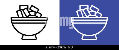 Iftar meal ramadan icon logo sign vector outline in black and white color Stock Vector