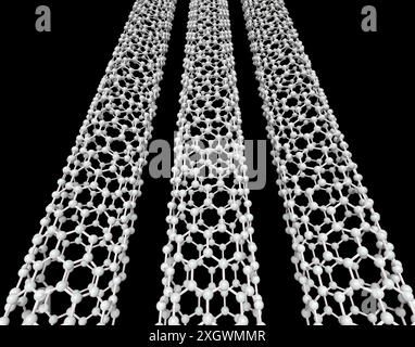 3D render of molecular models of carbon nanotube Stock Photo - Alamy