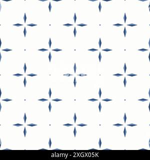 Vector seamless pattern with small stars and dots. Simple minimal repeat background. . Vector illustration Stock Vector