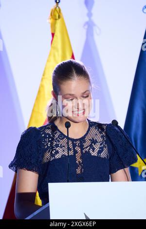 Lloret De Mar, Catalonia, Spain. 10th July, 2024. Crown Princess Leonor attends Princess of Girona Awards Ceremony at Hotel Melia Lloret de Mar on July 10, 2024 in Lloret de Mar, Spain (Credit Image: © Jack Abuin/ZUMA Press Wire) EDITORIAL USAGE ONLY! Not for Commercial USAGE! Stock Photo