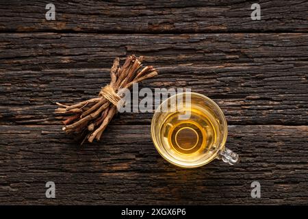 Smilax aspera - Organic sarsaparilla medicinal tea Stock Photo