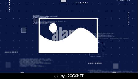 Image of ai text and data processing over blue background Stock Photo