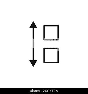 Apps sort icon logo sign vector outline in black and white color Stock Vector
