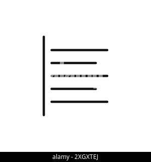 left align icon black vector illustration Stock Vector Image & Art - Alamy
