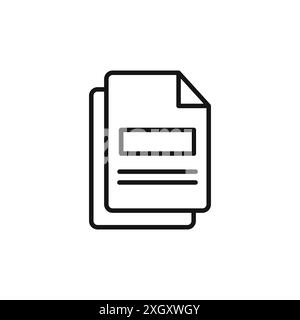 Duplicate icon logo sign vector outline in black and white color Stock Vector
