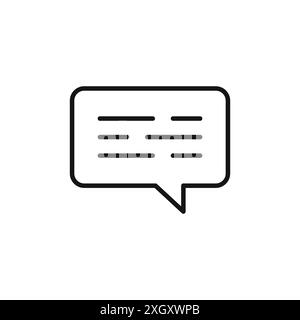 Subtitles icon logo sign vector outline in black and white color Stock Vector