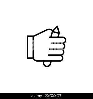 Self expression icon logo sign vector outline in black and white color Stock Vector