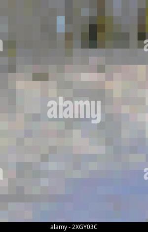 Abstract 3d square pixel geometric background or cube pattern. Vertical illustration of a background made of square pixels of different colors. Stock Photo