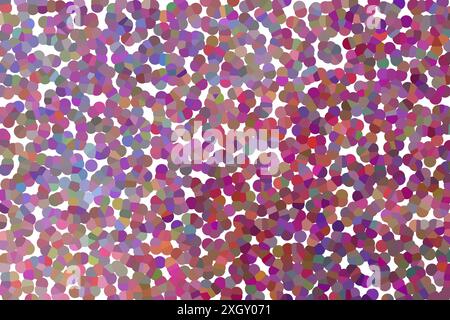 Multicolored round spots on white background. Stock Photo