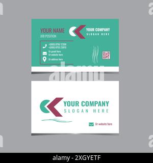 Creative and clean business card design.Premium modern business card template design. Stock Vector