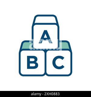 abc cubes icon vector design template in white background Stock Vector
