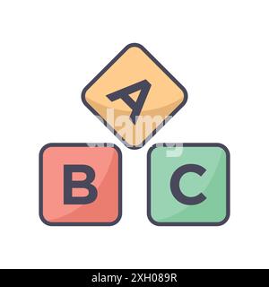 abc cubes icon vector design template in white background Stock Vector